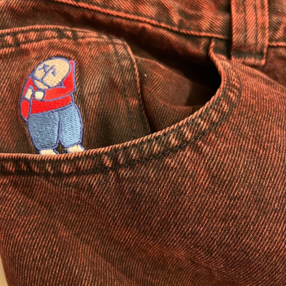 Polar Skate Co. BIG BOY PANTS - RED BLACK - Picture 4 of 7